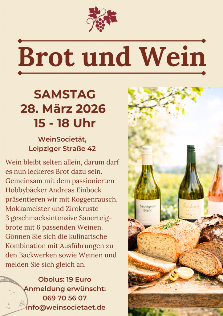 Veranstaltung: Brot und Wein Verkostung