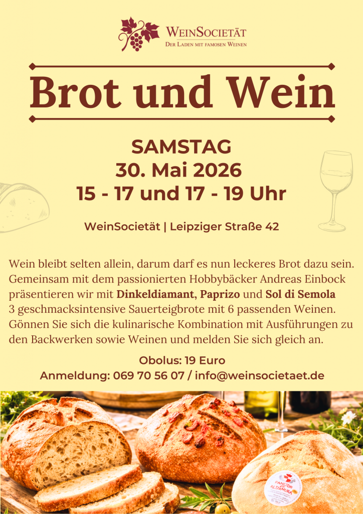 Veranstaltung: Brot und Wein Verkostung