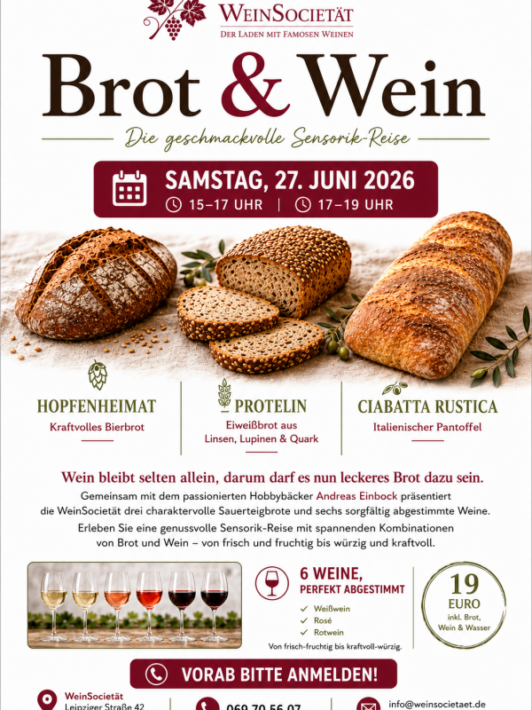 Brot und Wein - geschmackvolle Sensorik-Reise
