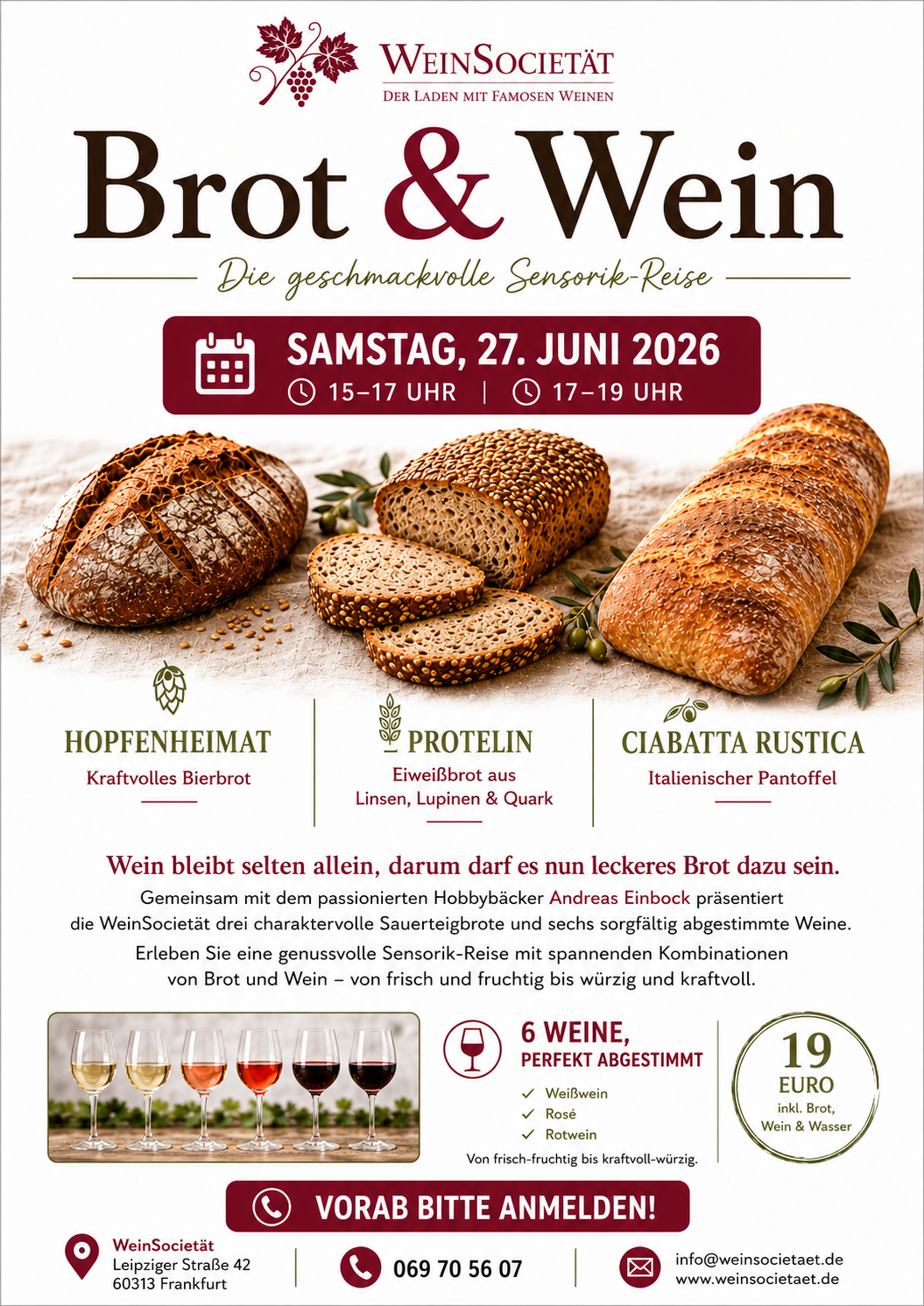 Brot und Wein - geschmackvolle Sensorik-Reise