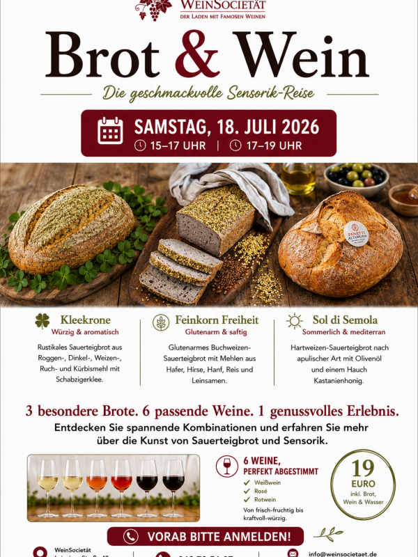 Brot und Wein - geschmackvolle Sensorik-Reise